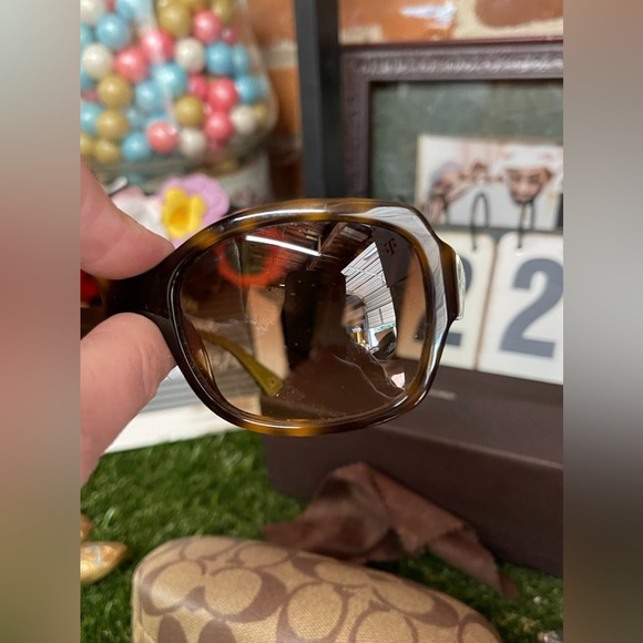 Coach Sunglasses Frames and Case Emma Tortoise Green Frame C Logos 57[]17 135 - Picture 2 of 10